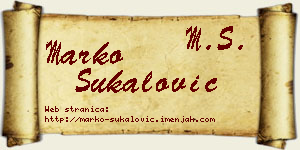 Marko Šukalović vizit kartica